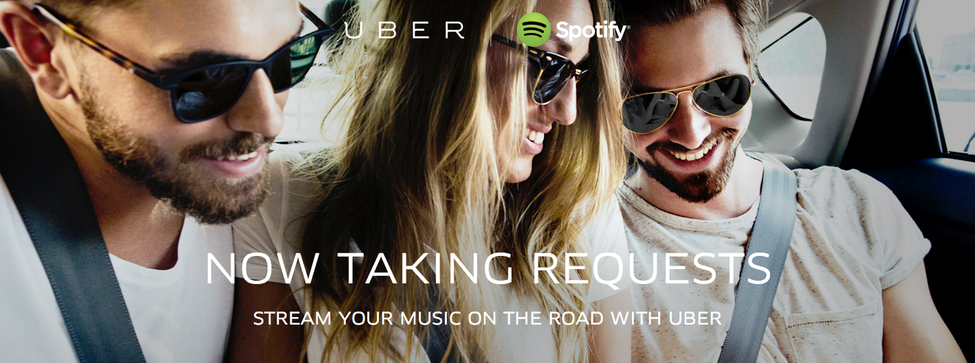 Stream your music in your crowd sourced ride: #uber #spotify